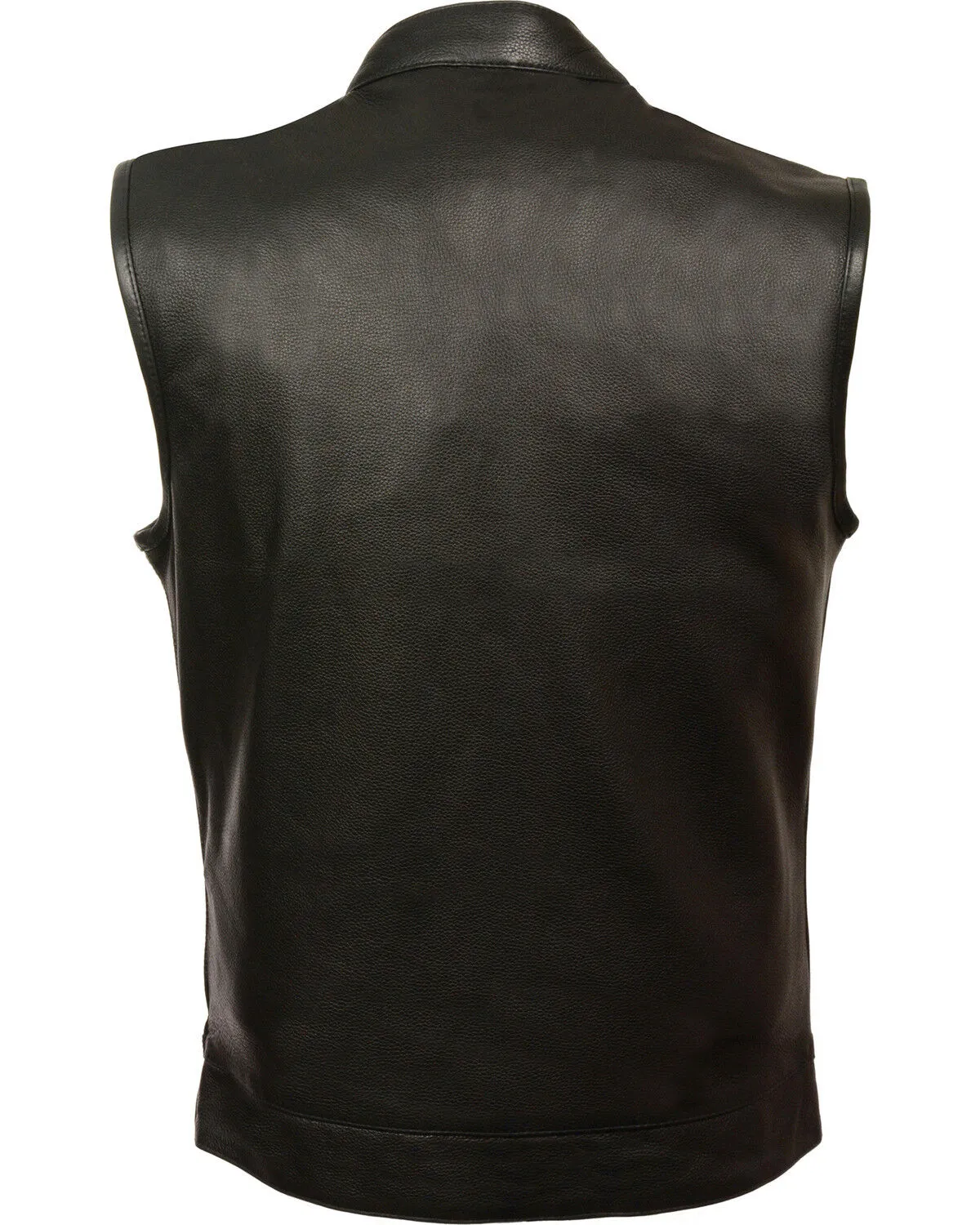 Milwaukee Leather Men's Open Neck Snap/Zip Front Club Style Vest - 5X