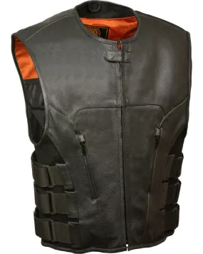 Milwaukee Leather Men's SWAT Style Zipper Front Vest - Big