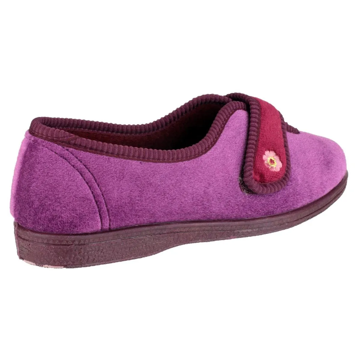 Mirak Andrea Touch Fastening Slipper Wine