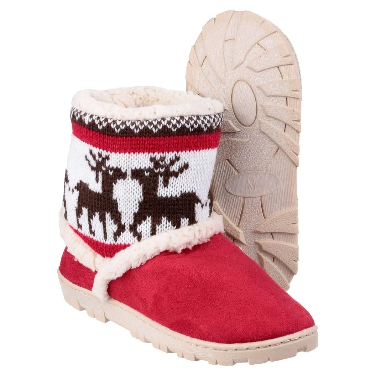 Mirak Denmark Jnr Pull On Bootie Slipper Red