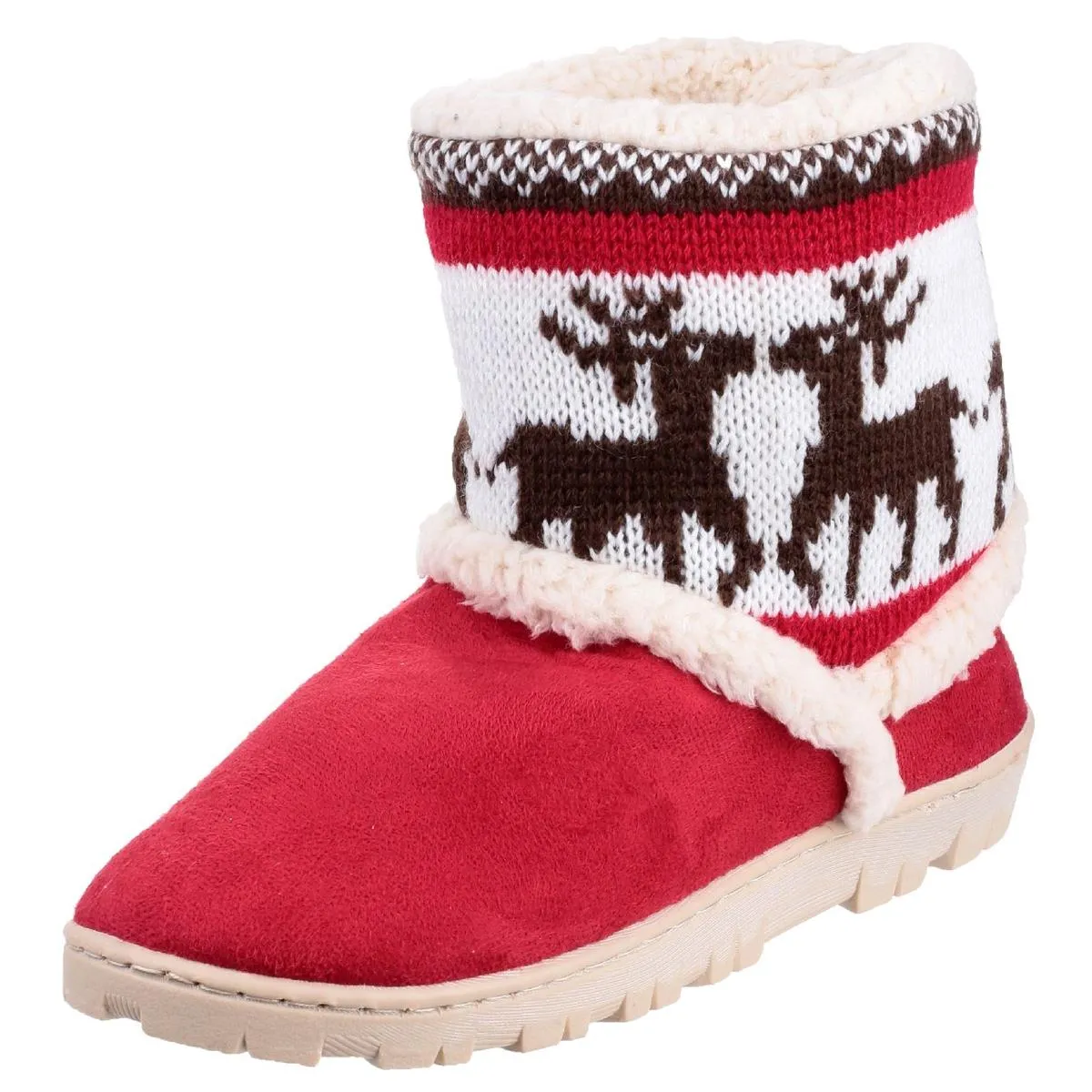 Mirak Denmark Jnr Pull On Bootie Slipper Red