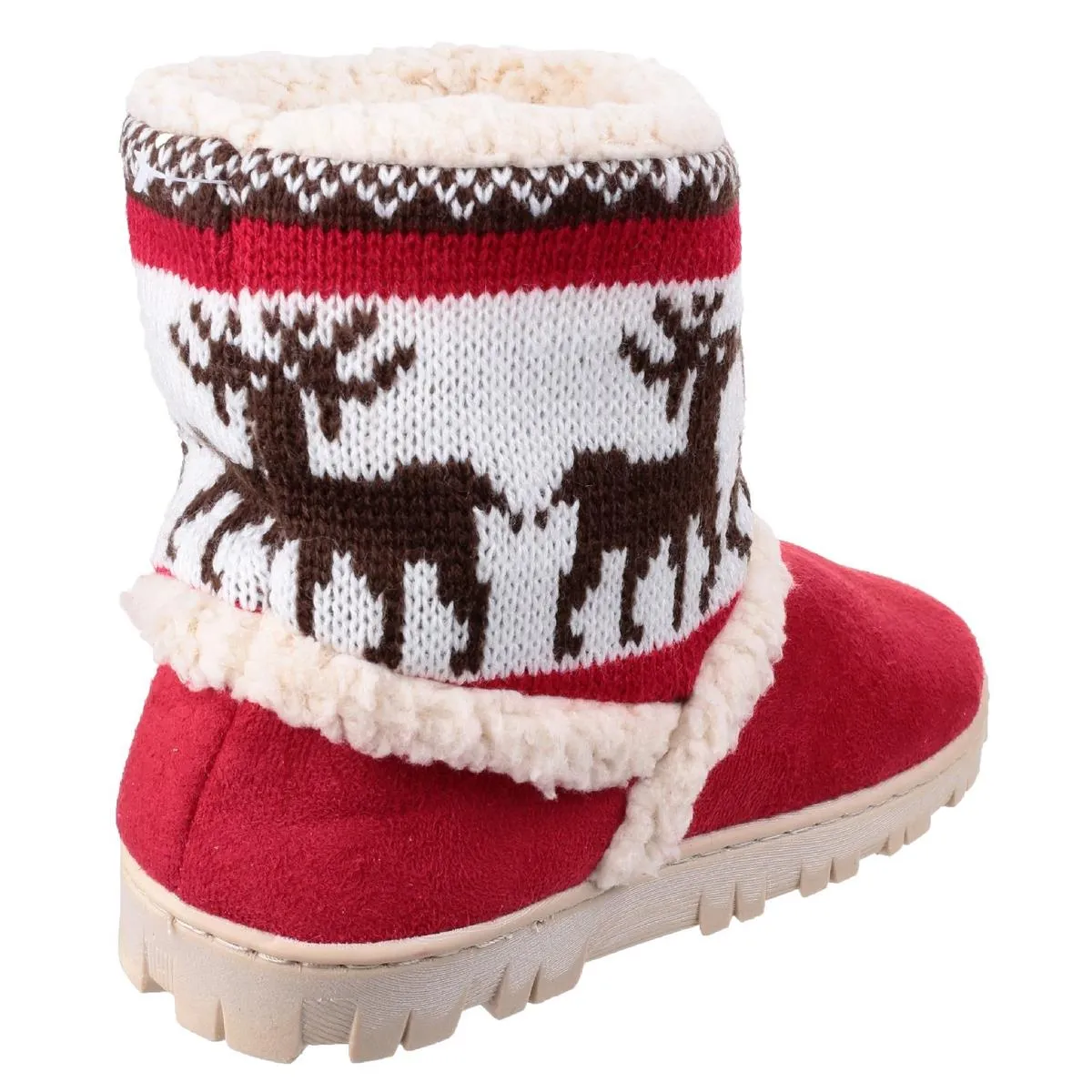 Mirak Denmark Jnr Pull On Bootie Slipper Red