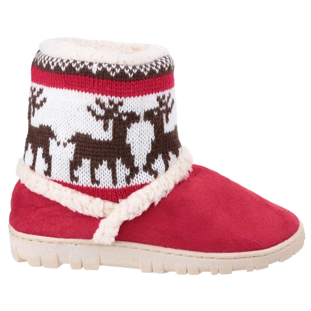 Mirak Denmark Jnr Pull On Bootie Slipper Red