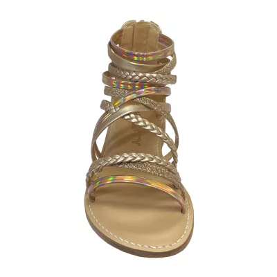 Miss Dynasty Little & Big  Girls Lynell Gladiator Sandals