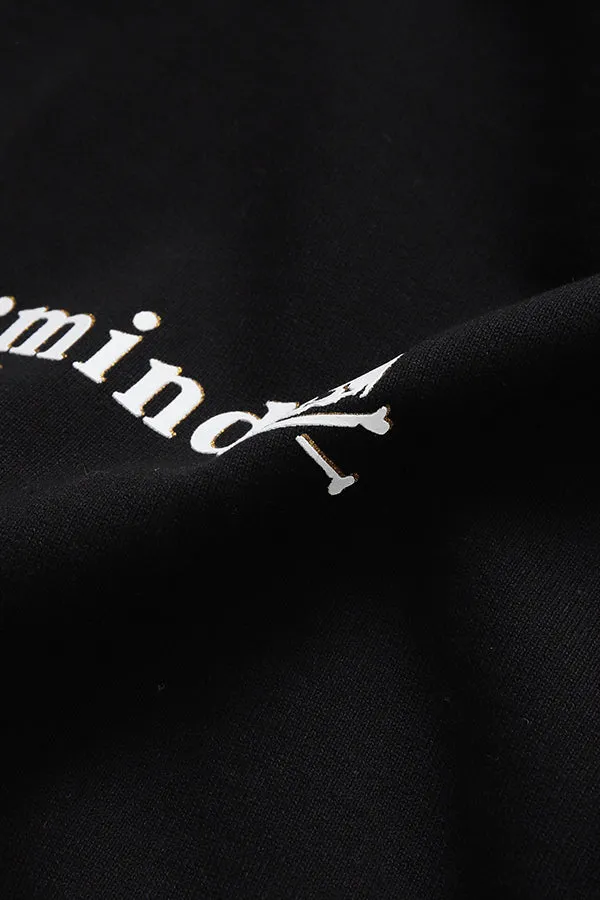 MJ BOXY LOGO AND SKULL HOODIE