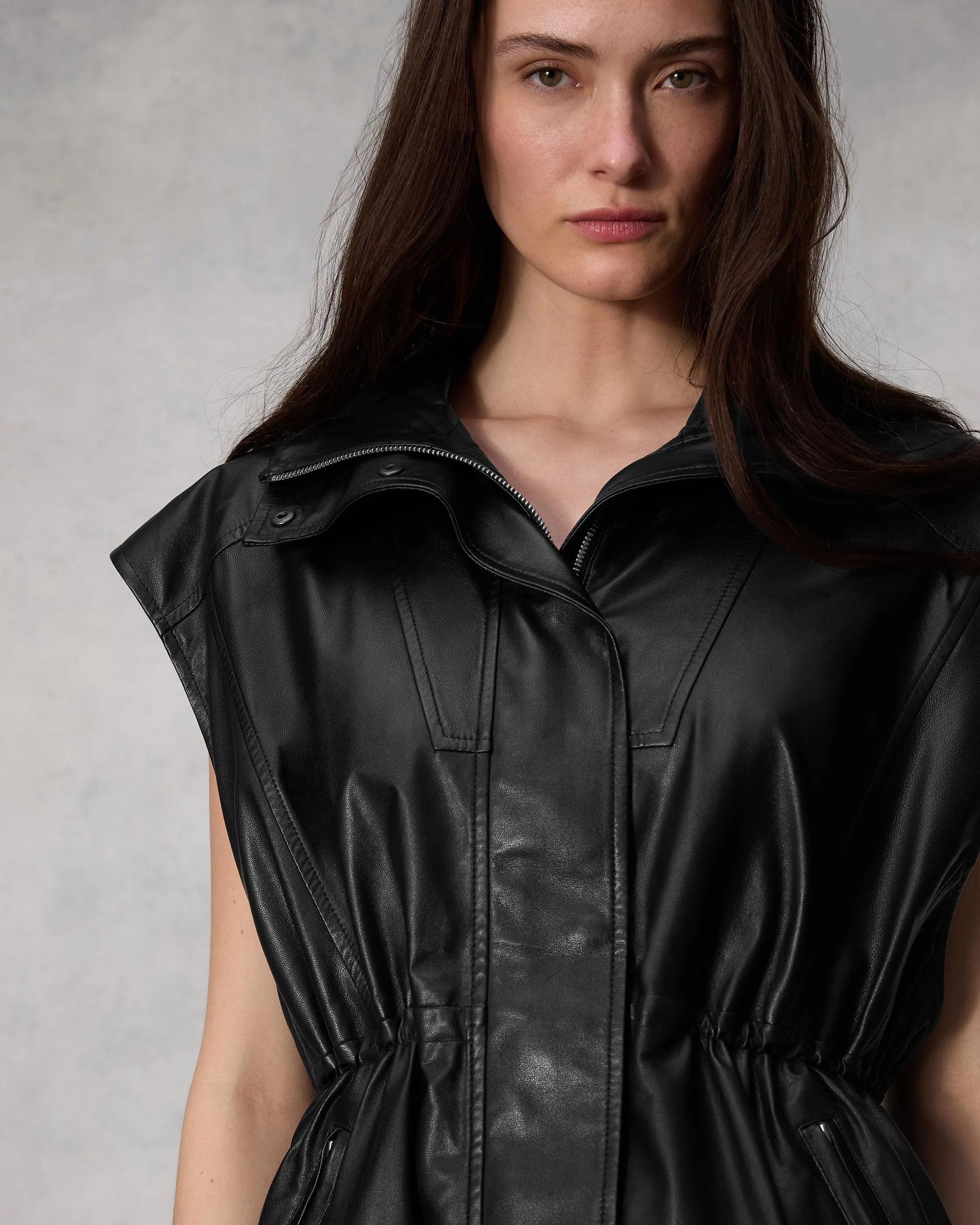 Monica Leather Vest