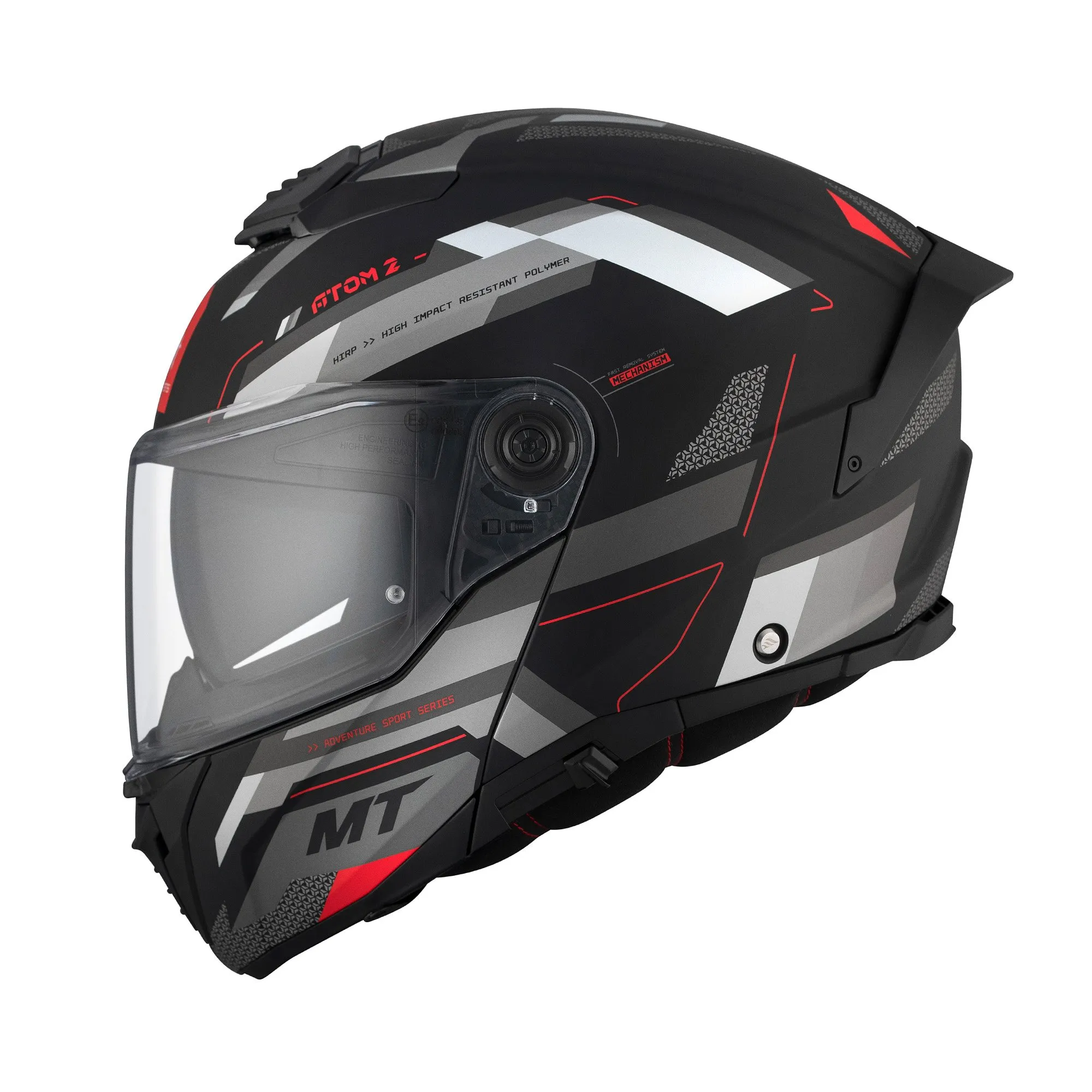 MT Atom 2 Bast Helmet - Black/Grey