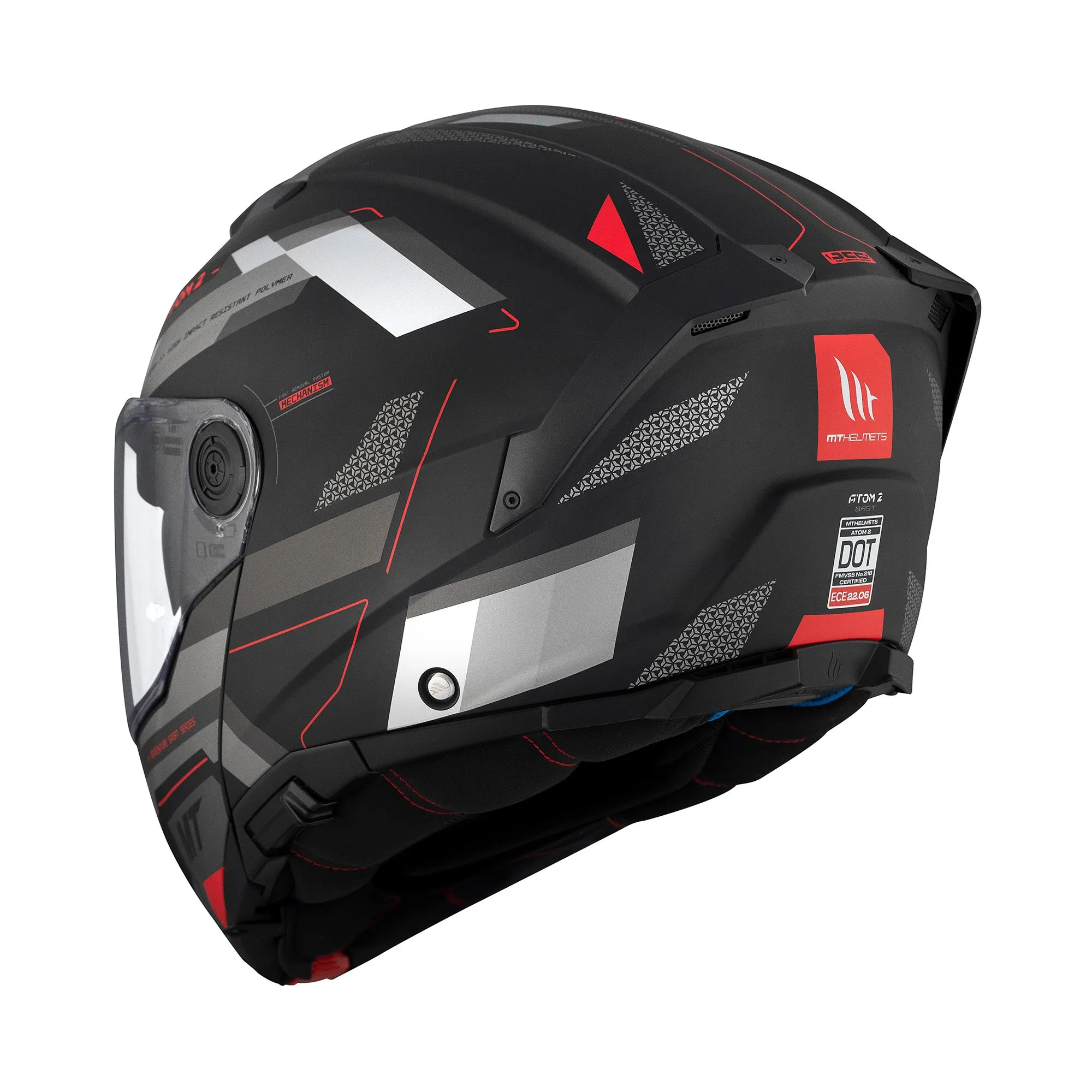 MT Atom 2 Bast Helmet - Black/Grey