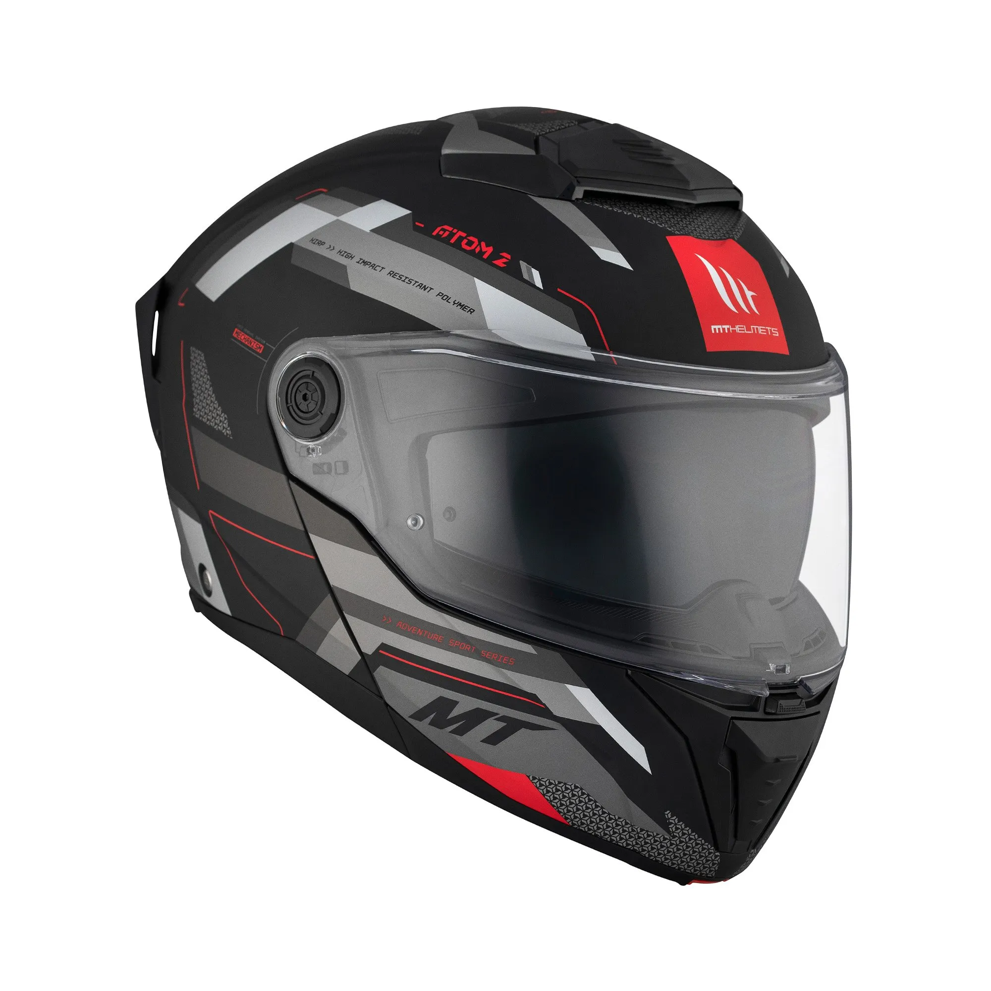 MT Atom 2 Bast Helmet - Black/Grey