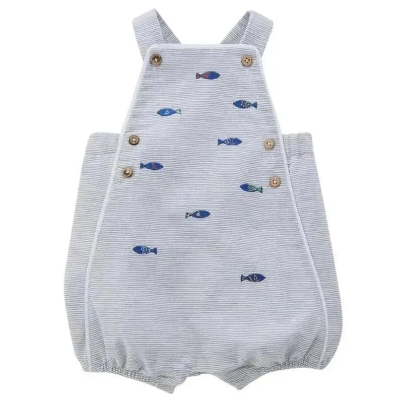 Mud Pie - Fish Schiffli Bubble Romper