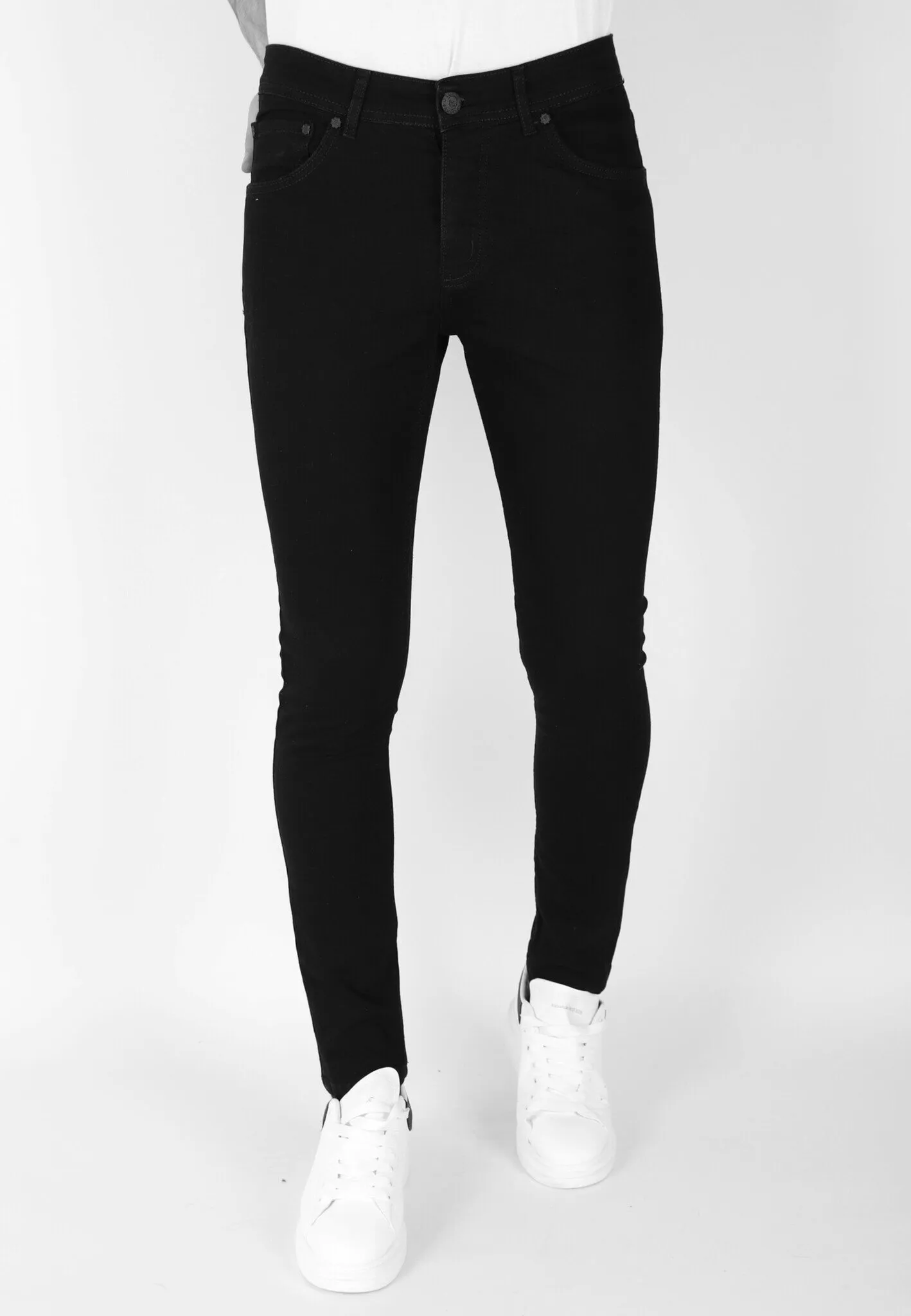 Neat Black Men's Jeans with Stretch |