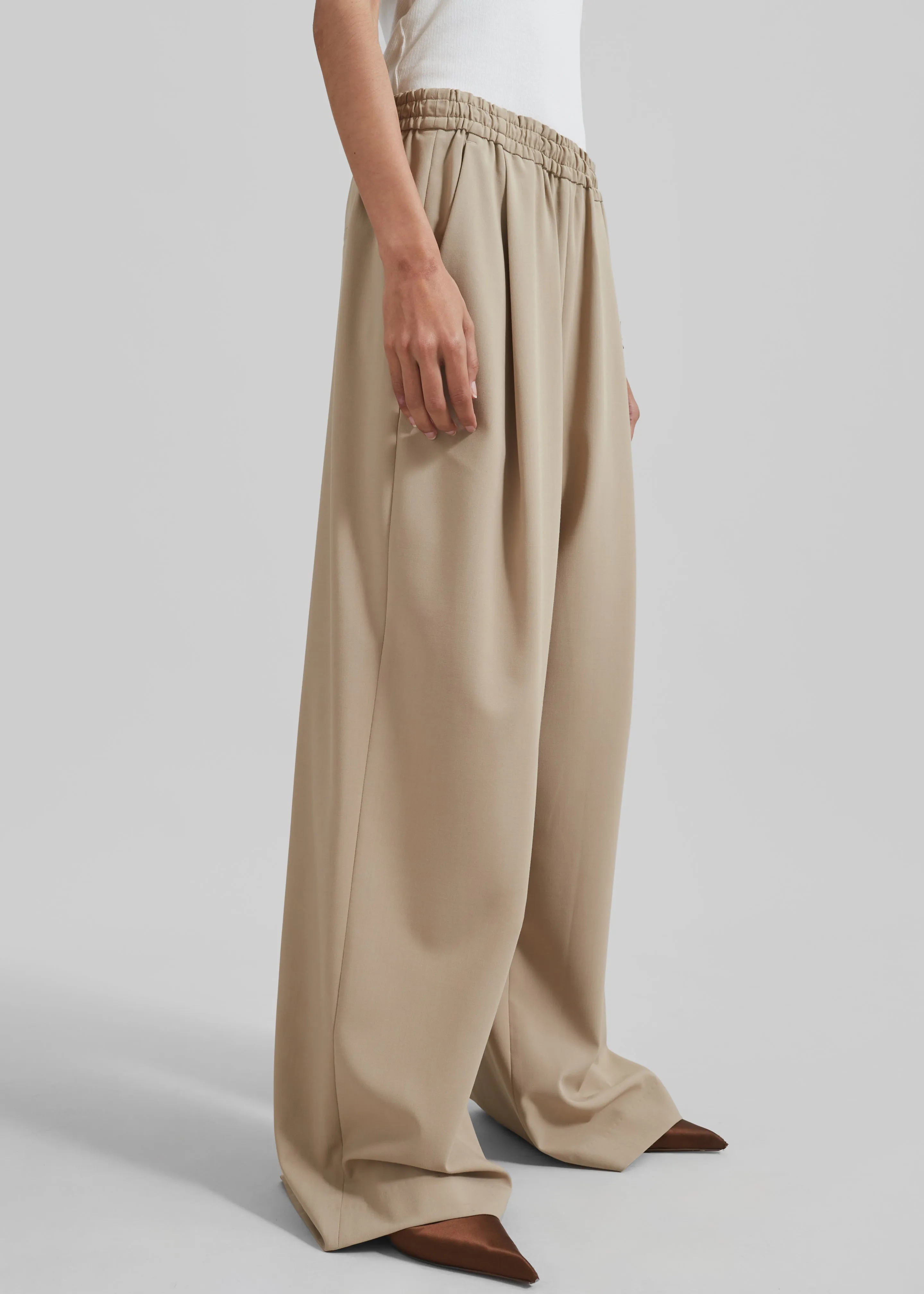 Neva Wide Trousers - Beige