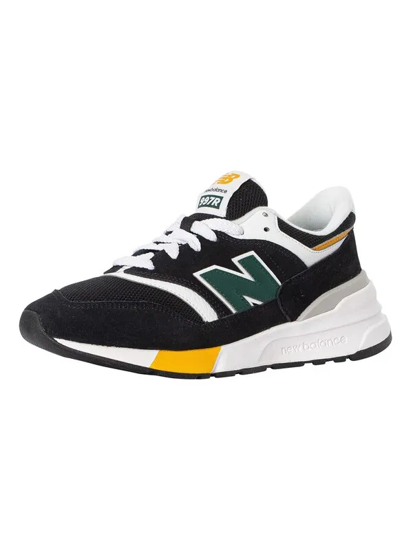 New Balance 997R Suede Trainers - Black/Nightwatch Green