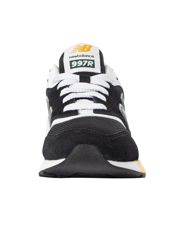 New Balance 997R Suede Trainers - Black/Nightwatch Green