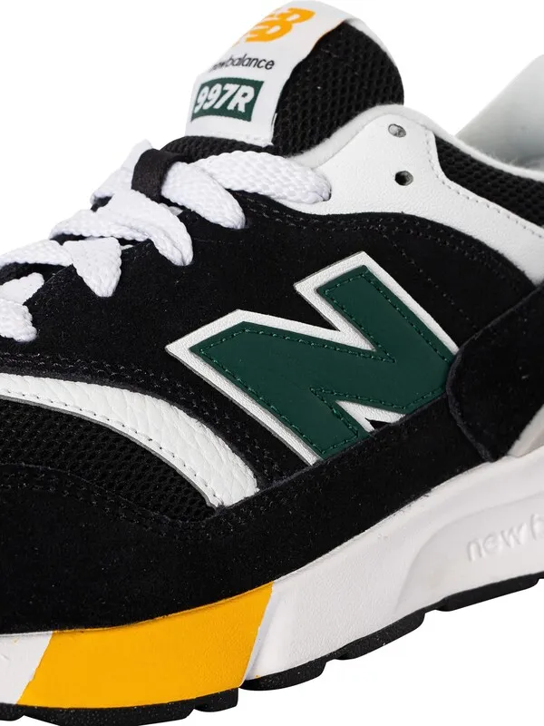 New Balance 997R Suede Trainers - Black/Nightwatch Green