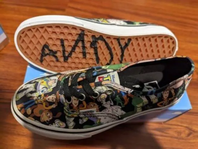 New Vans x Toy Story Authentic Multi Print Black True Wh...