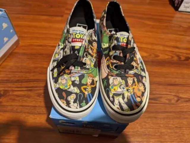 New Vans x Toy Story Authentic Multi Print Black True Wh...