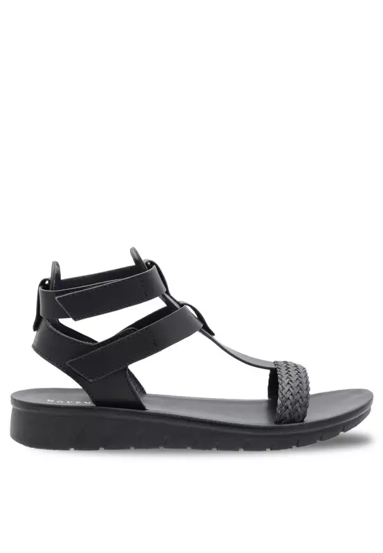 NOVENI Noveni Sling Back Faux Leather Strap Casual Sandals