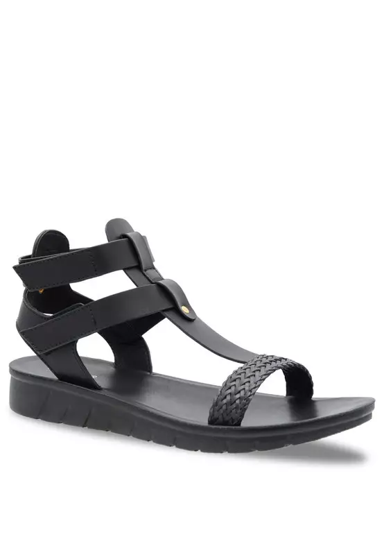 NOVENI Noveni Sling Back Faux Leather Strap Casual Sandals