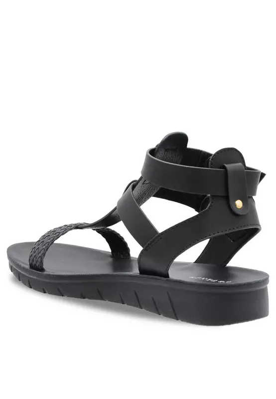 NOVENI Noveni Sling Back Faux Leather Strap Casual Sandals