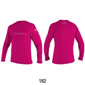 ONeill Youth Basic Watermelon Pink Long Sleeve Rash Vest