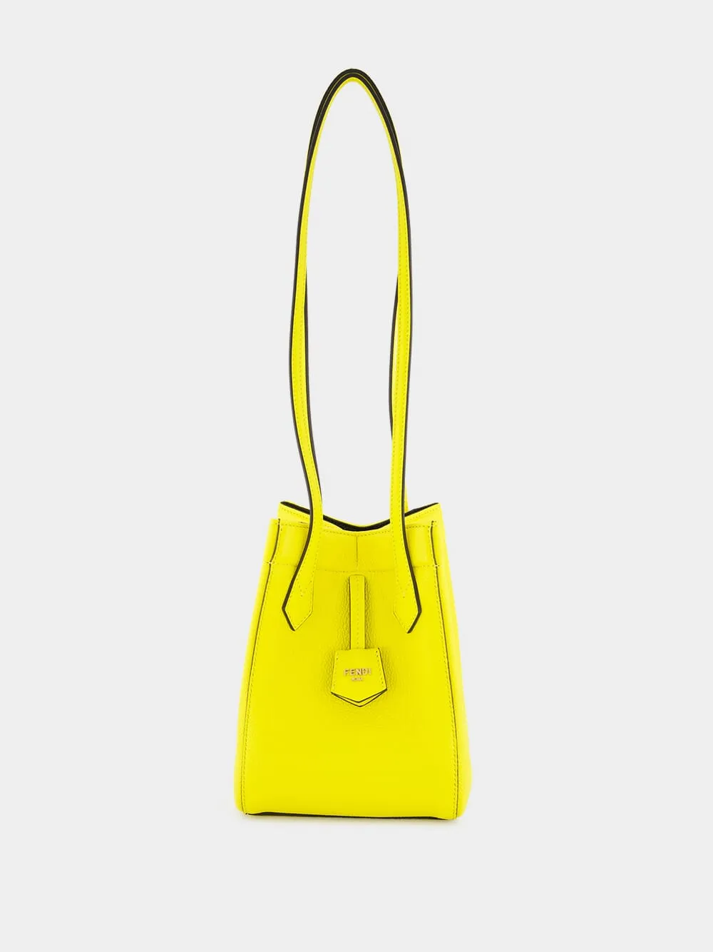 Origami Yellow Mini Leather Bag