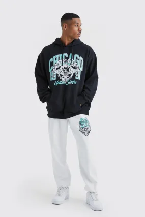 Oversized Chicago Hooded Tracksuit