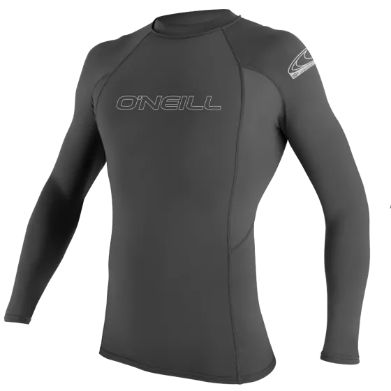 O'Neill Basic Skins Mens Long Sleeve Rash Vest - Graphite