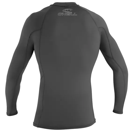 O'Neill Basic Skins Mens Long Sleeve Rash Vest - Graphite