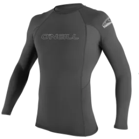 O'Neill Basic Skins Mens Long Sleeve Rash Vest - Graphite