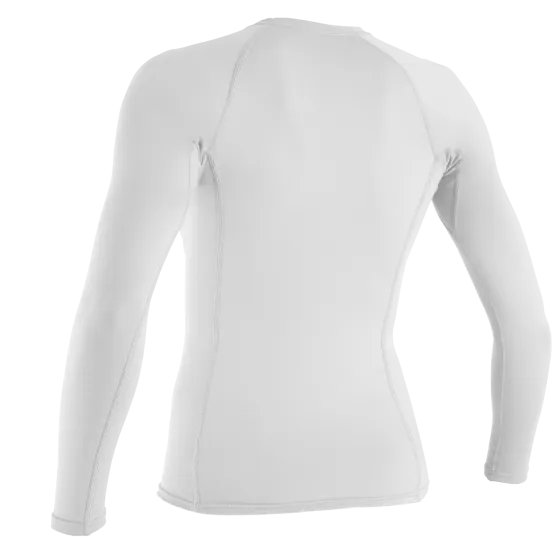 O'Neill Basic Skins Womens Long Sleeve Rash Vest - White