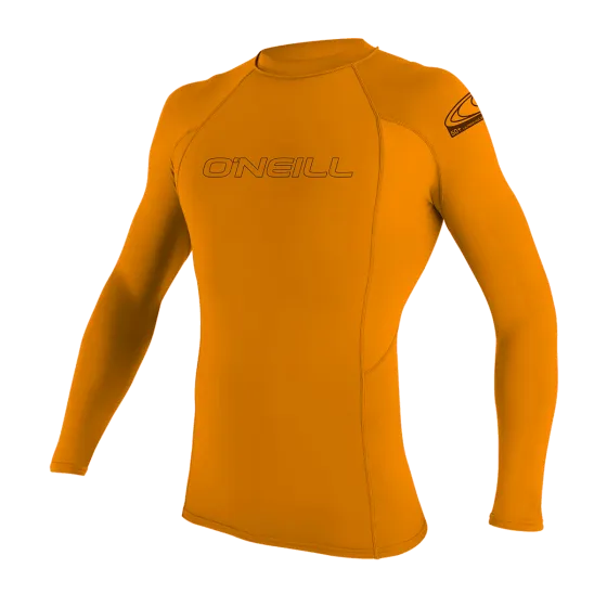 O'Neill Basic Skins Youth Long Sleeve Rash Vest - Blaze