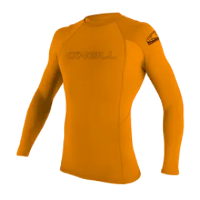 O'Neill Basic Skins Youth Long Sleeve Rash Vest - Blaze