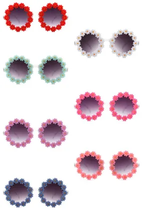 Peace & Love Round Daisy Sunglasses