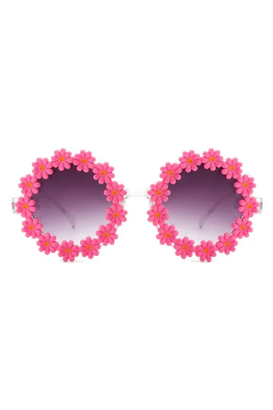 Peace & Love Round Daisy Sunglasses