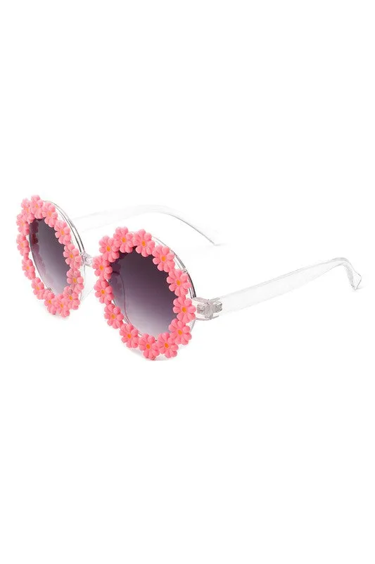 Peace & Love Round Daisy Sunglasses