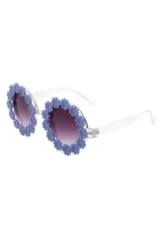 Peace & Love Round Daisy Sunglasses