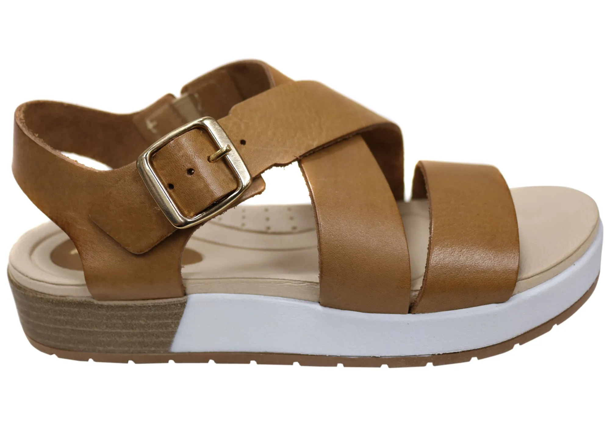 Pegada Robbina Womens Comfortable Leather Sandals Made In Brazil