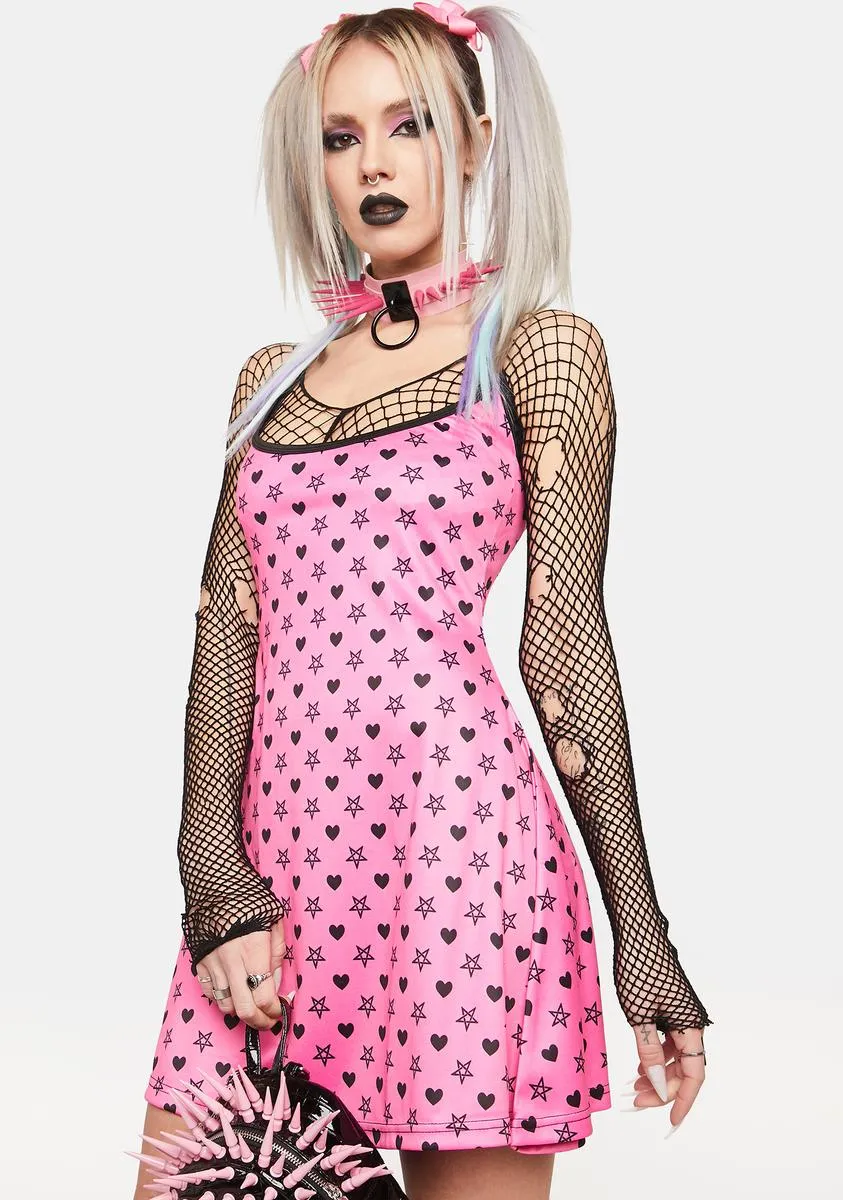 Pentagram And Hearts Tank Dress-