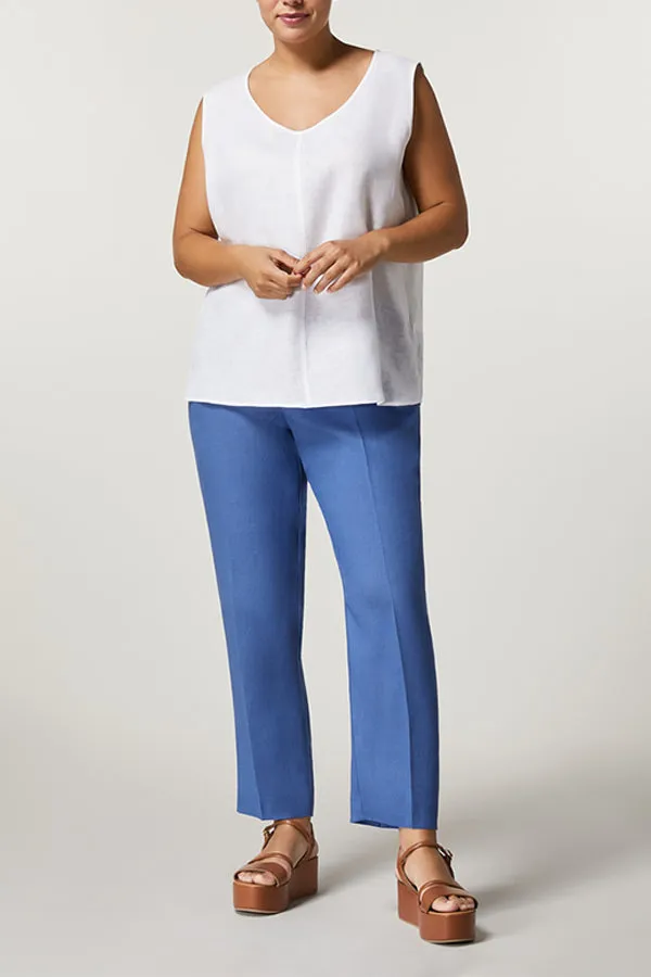 Persona (by Marina Rinaldi) DENIS BLUE LINEN TROUSERS