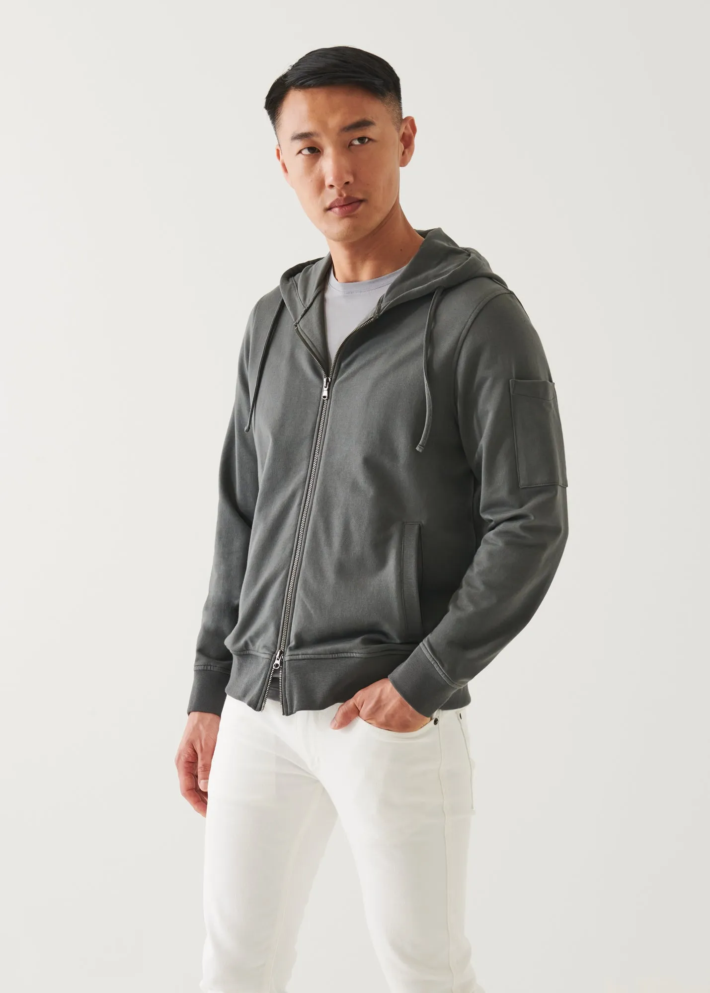 PIMA COTTON FRENCH TERRY ZIP-UP HOODIE