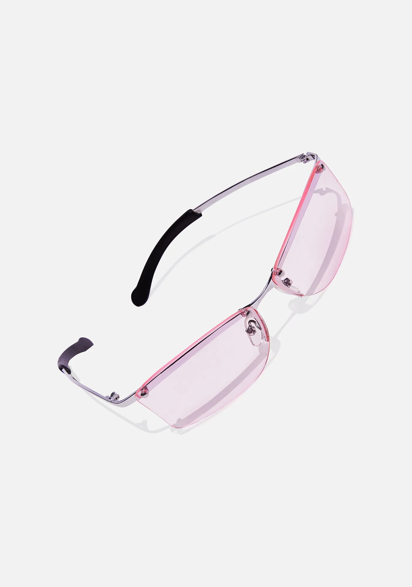 Pink Ness Frameless Sunglasses-