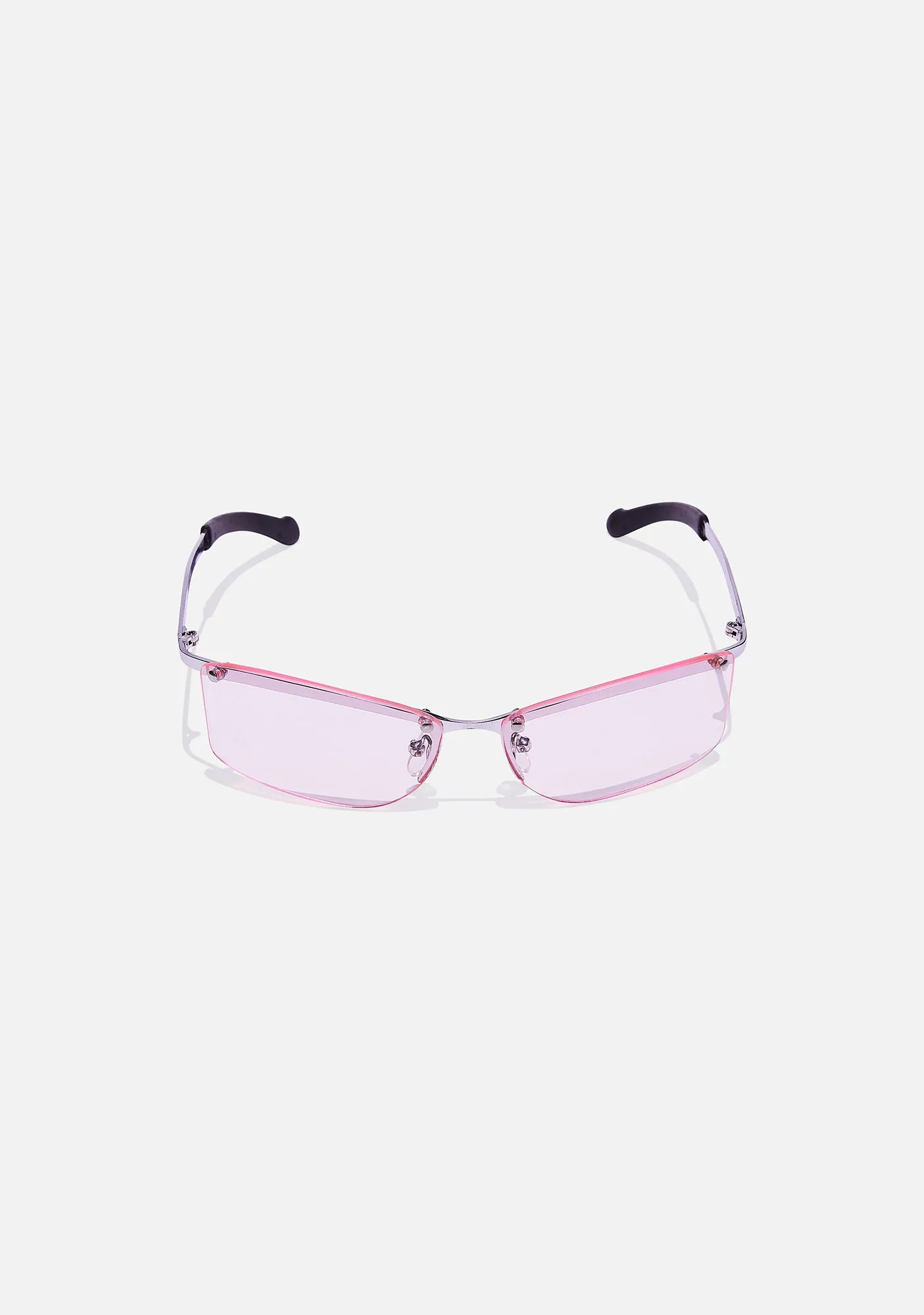 Pink Ness Frameless Sunglasses-