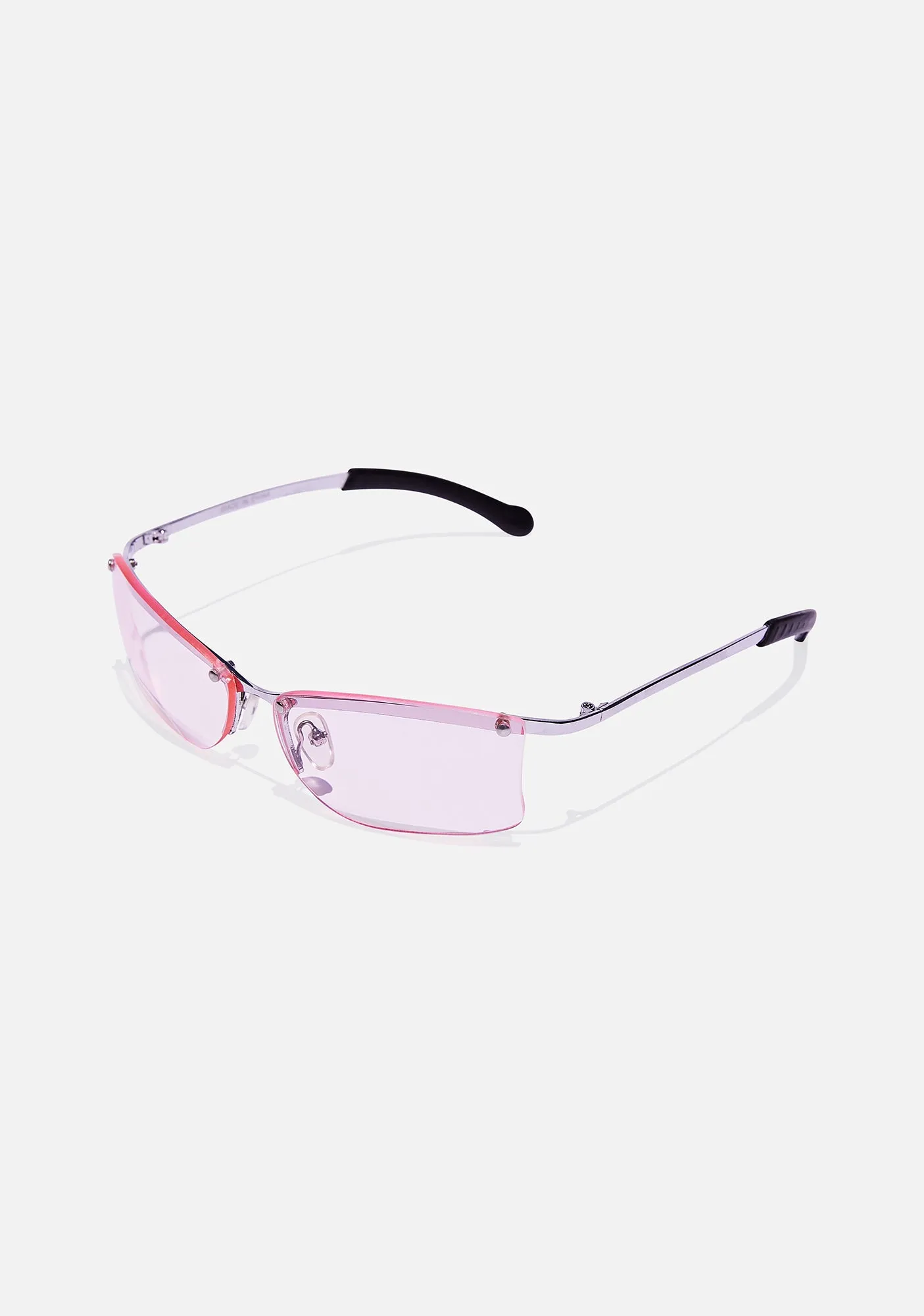 Pink Ness Frameless Sunglasses-