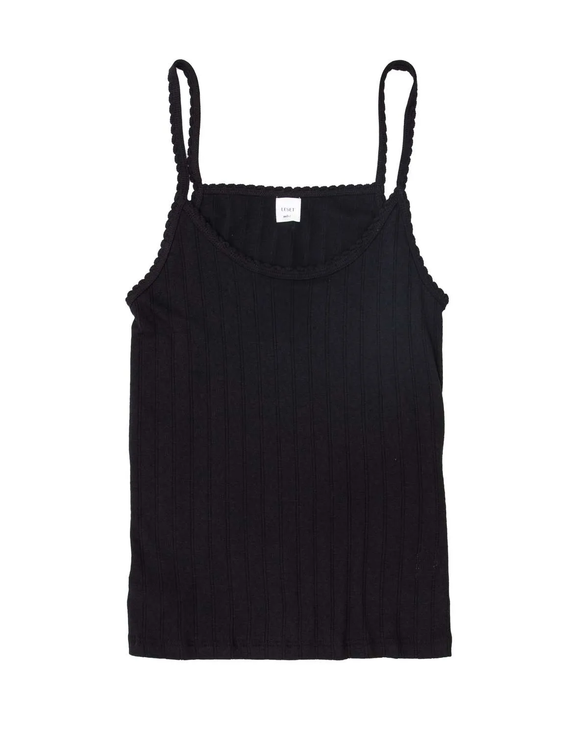 Pointelle Classic Tank Top - Black