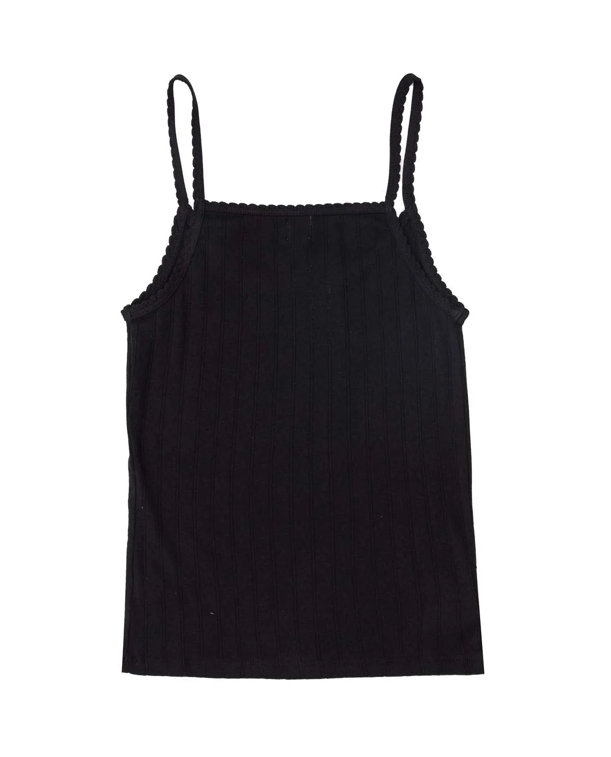 Pointelle Classic Tank Top - Black