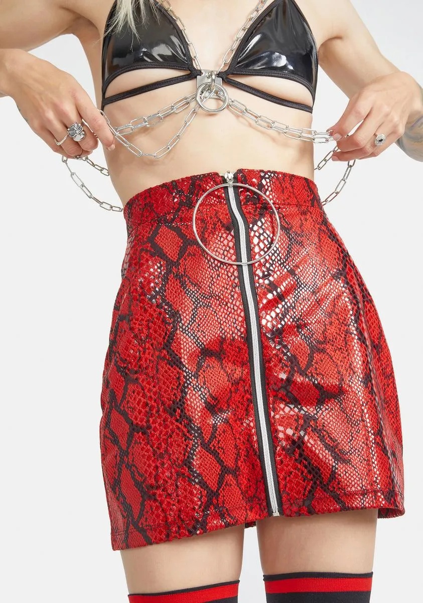 Poison Bite Snakeskin Skirt-