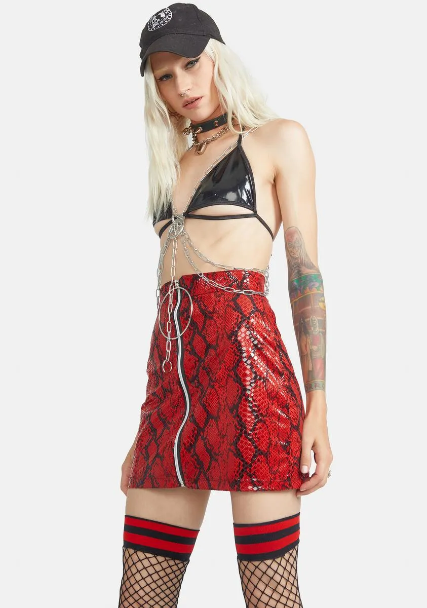 Poison Bite Snakeskin Skirt-