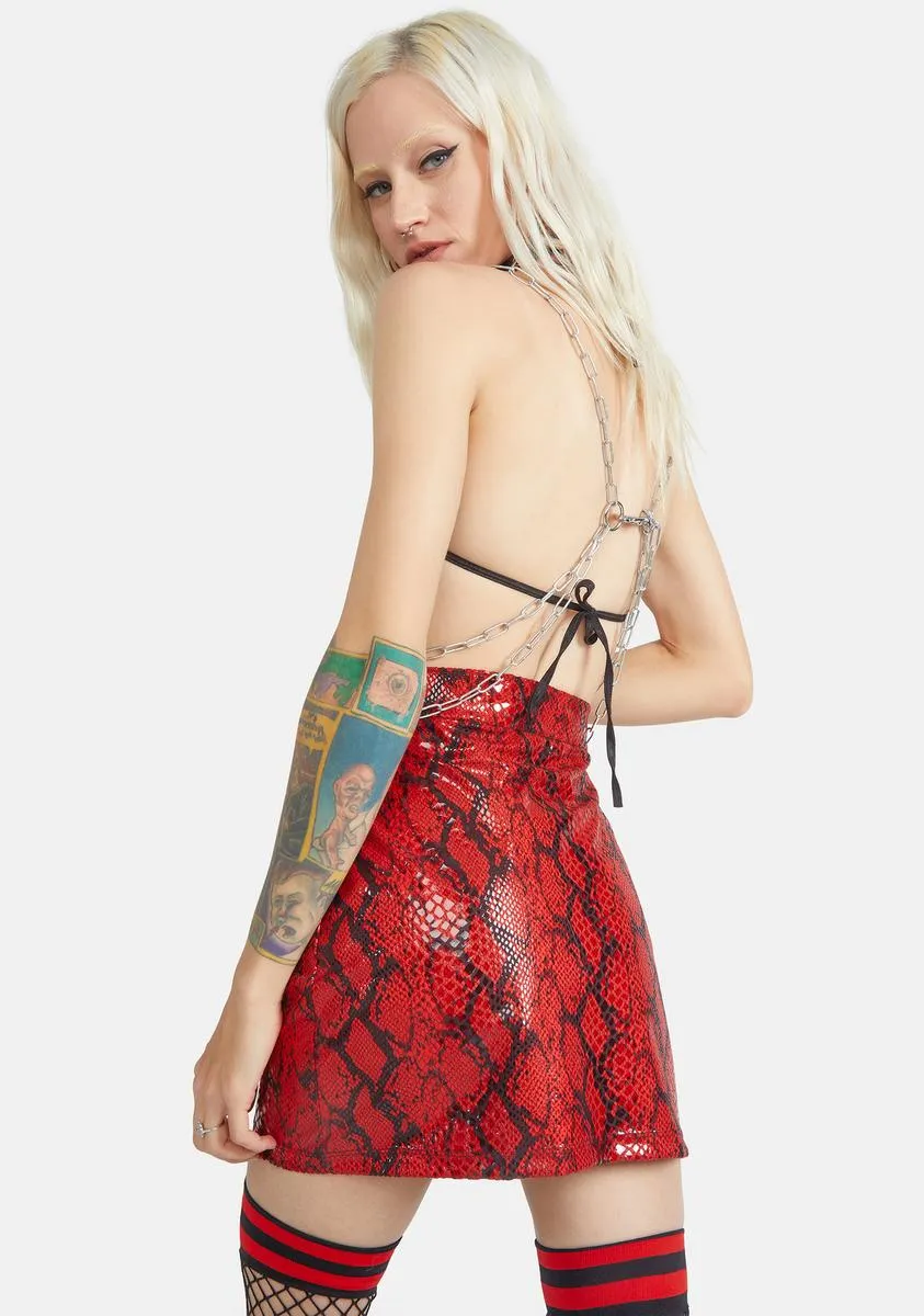 Poison Bite Snakeskin Skirt-