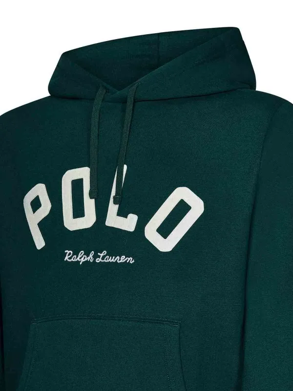 Polo Ralph Lauren Green Cotton Blend The Rl Hoodie